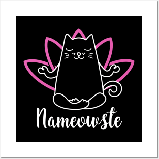 Namaste Humor. Yoga Cat. Posters and Art